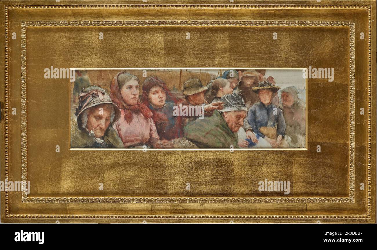 2020.13.37.. Newlyn Fisherwomen, 1885. Artist: Walter Langley (d. 1922) Stock Photo