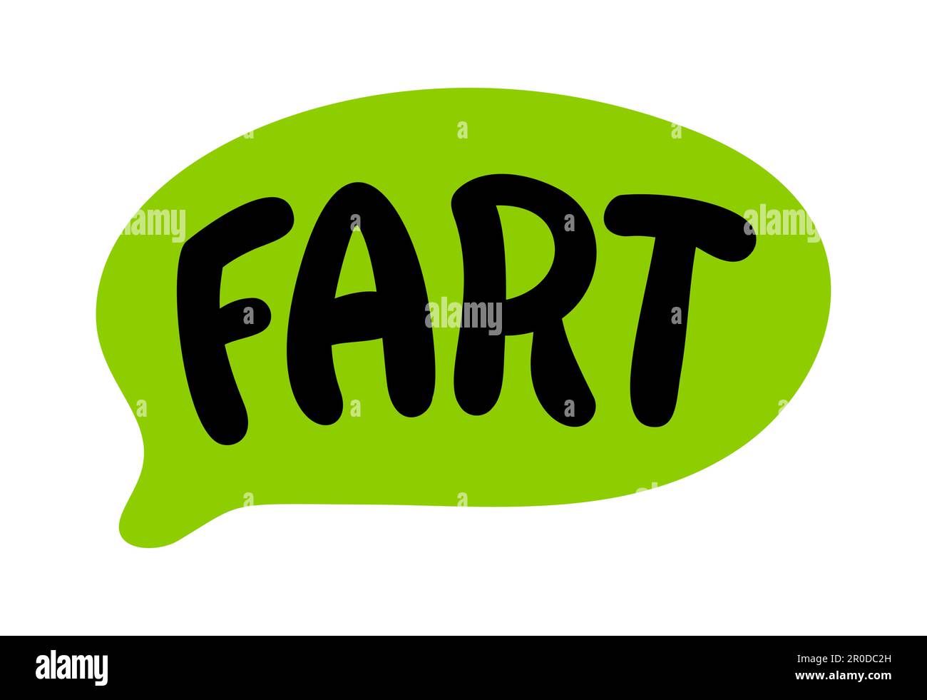 FART Speech bubble with Sound. Emit wind from the anus. Waste time on silly or trivial things. Fart text. Printable graphic patch. Design doodle fart Stock Vector