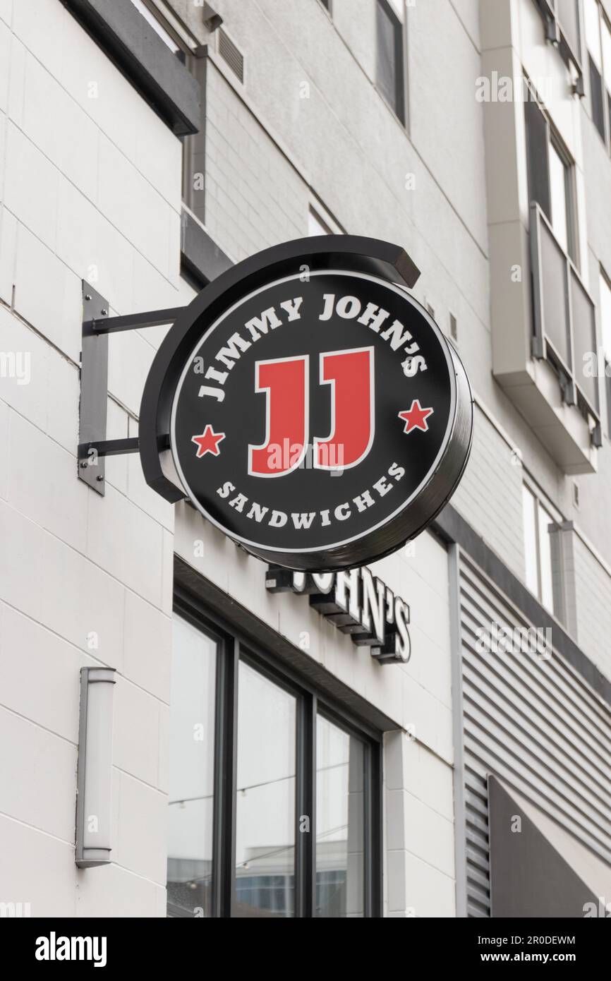 Cincinnati Circa May 2023 Jimmy John's Gourmet Sandwich Restaurant