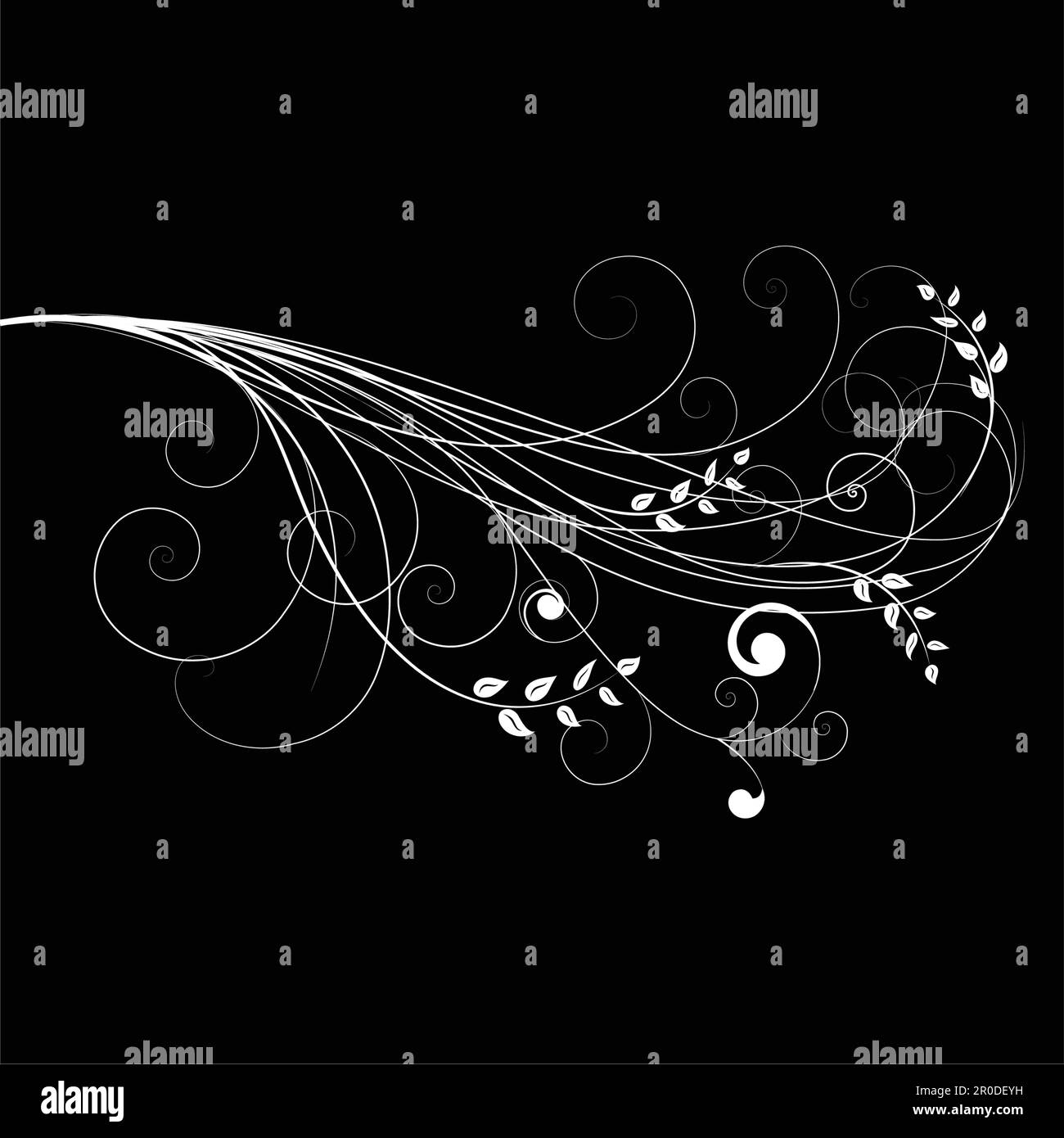 A flower on black background Stock Vector Image & Art - Alamy