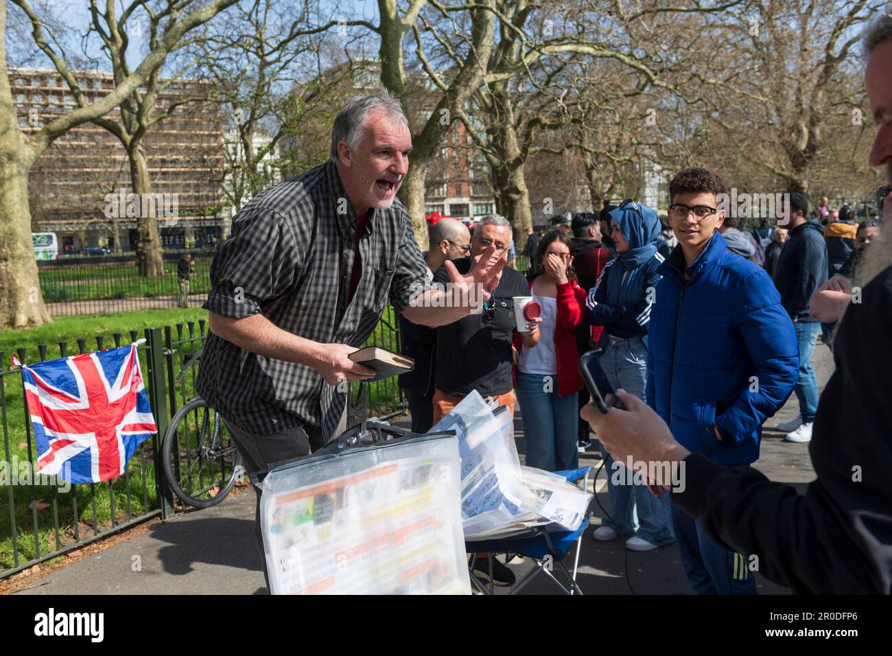 A male christian preacher, Speakers' Corner, Hyde Park, London