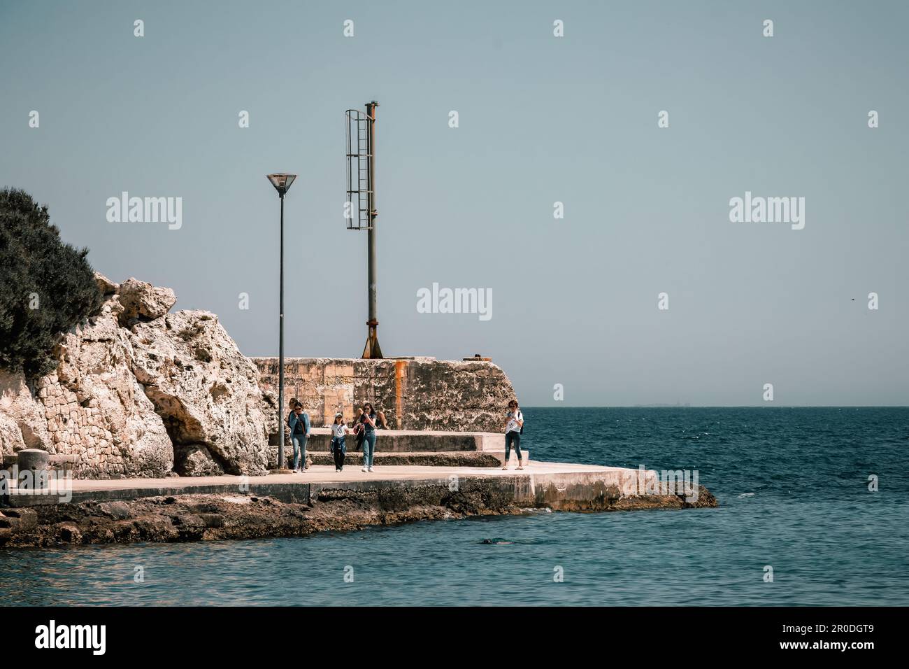 The port of Tricase, known since 1400, is a natural inlet - Salento, Puglia, Italy Stock Photo