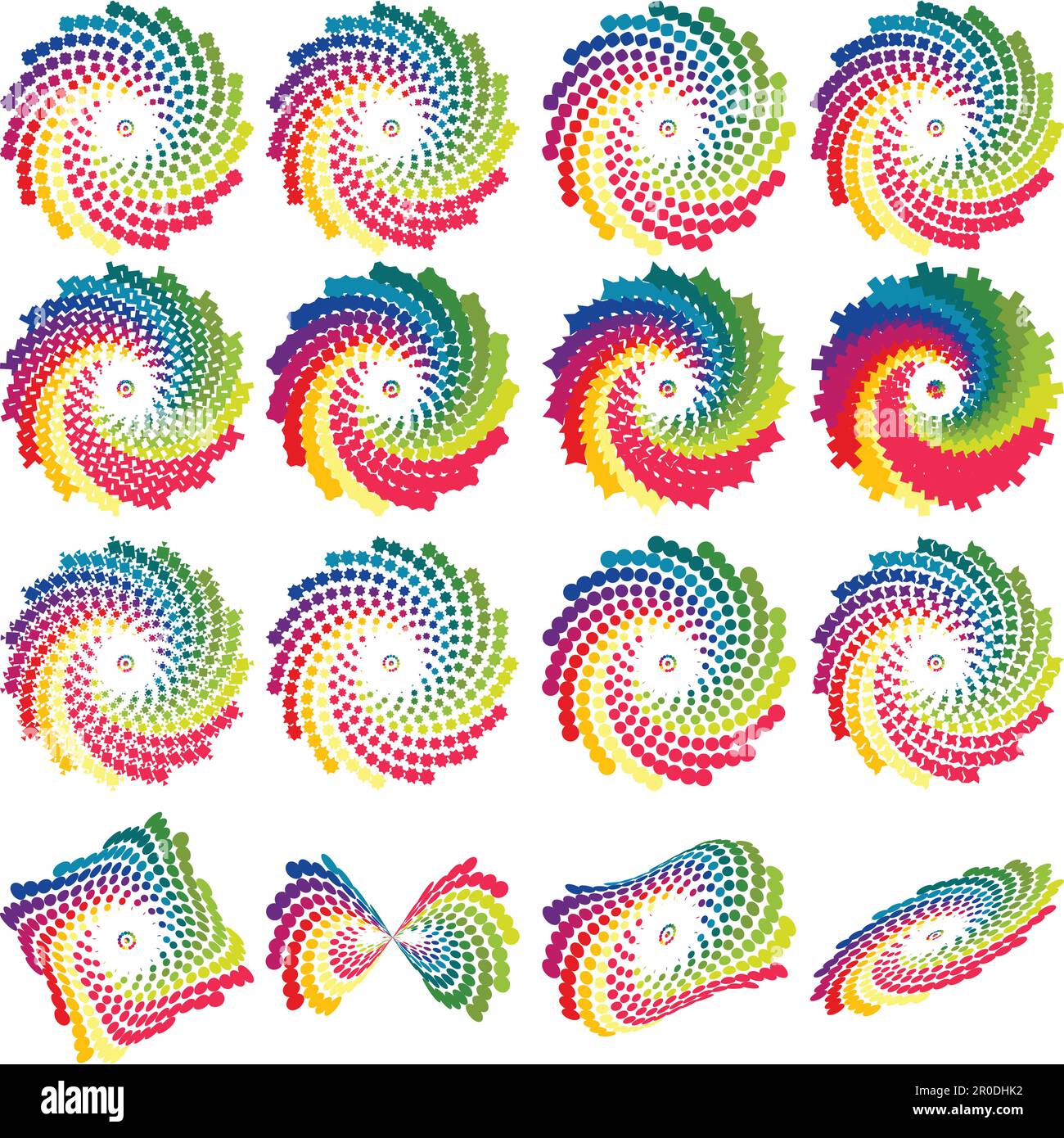 Seamless pattern with circles logo Stock Vector
