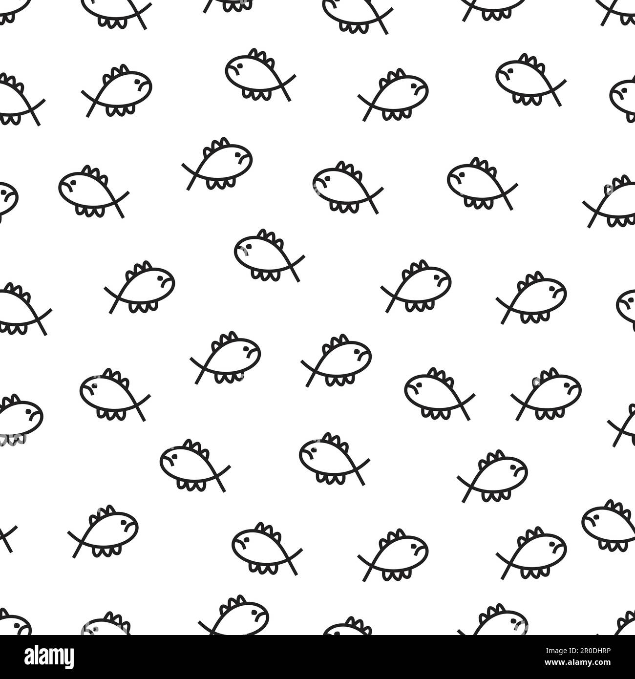 Doodle Art Seamless Pattern Stock Vector