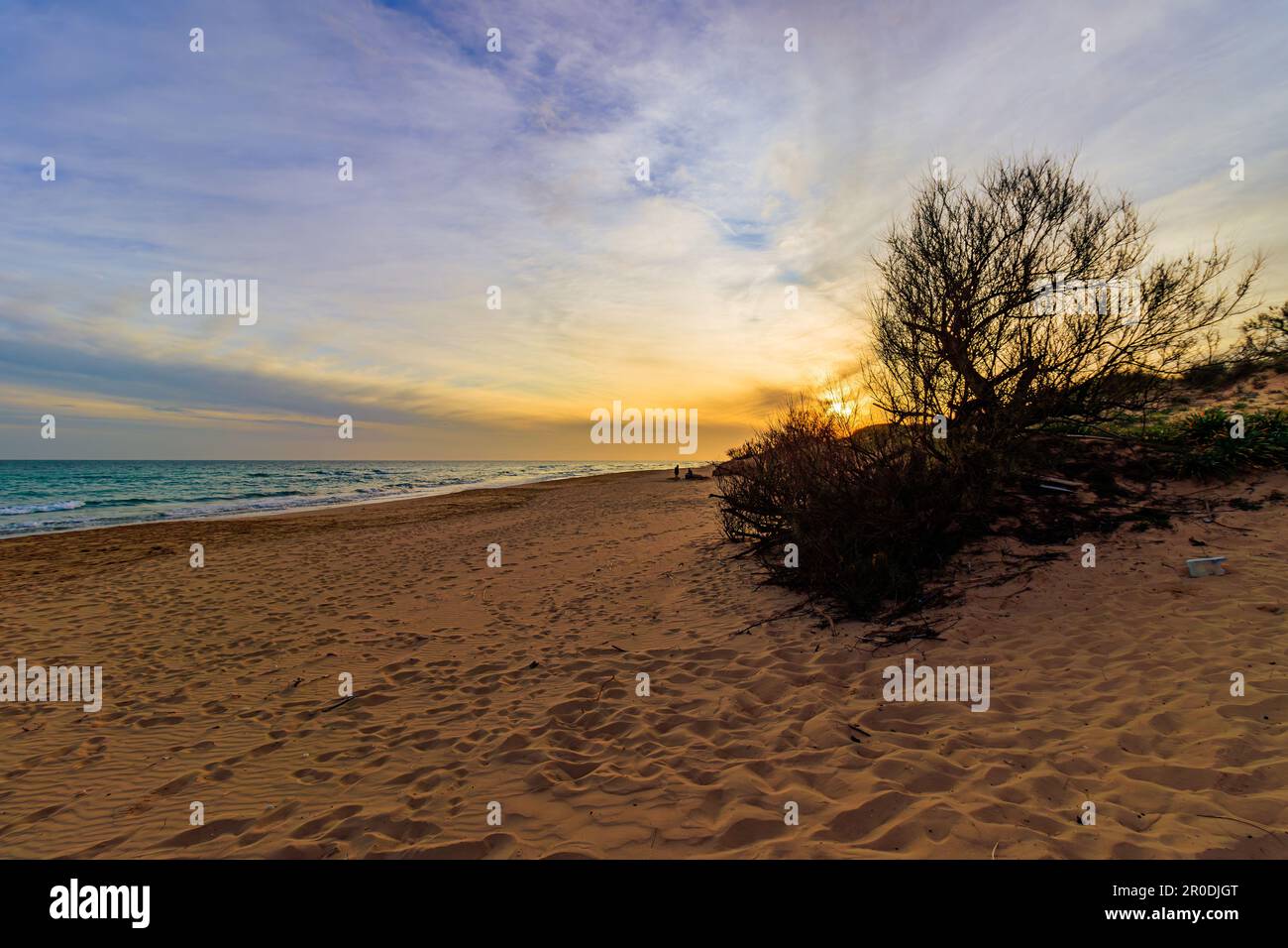 Sunset in Torre Vado - Marina di Salve - Salento, Puglia, Italy Stock Photo