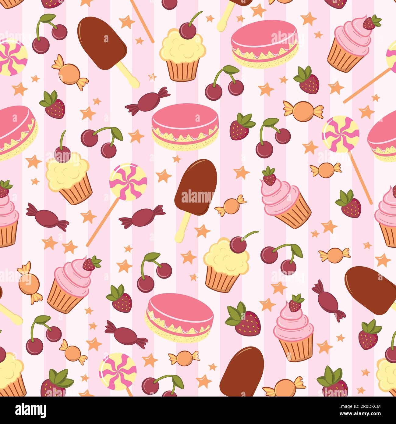 Cafe sweets colorful background Stock Vector Images - Alamy