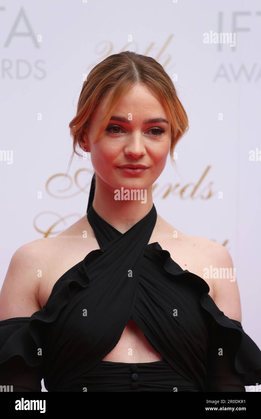Dublin, Ireland. 7th May 2023. Aisling Franciosi arriving on the red