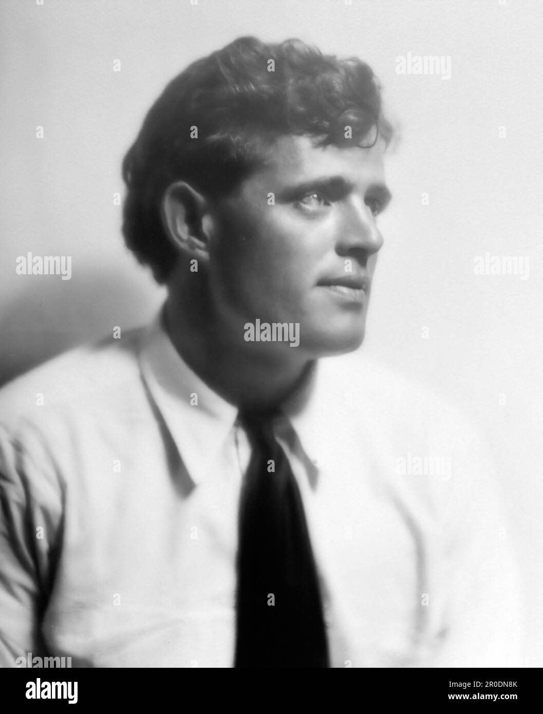 Jack London. Portrait of the American writer Jack London (born John Griffith Chaney) by Arnold Genthe, c.1900 Stock Photo