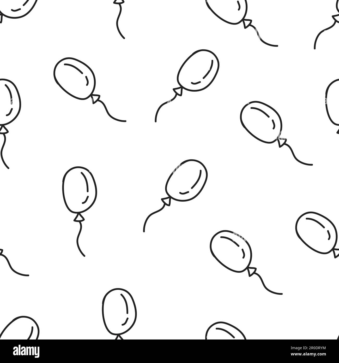 Doodle Art Seamless Pattern Stock Vector