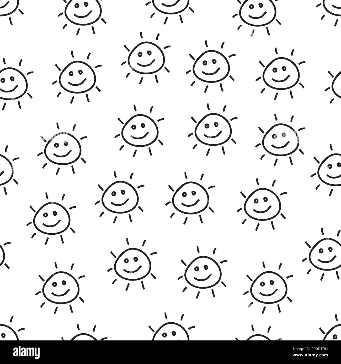 Doodle Art Seamless Pattern Stock Vector