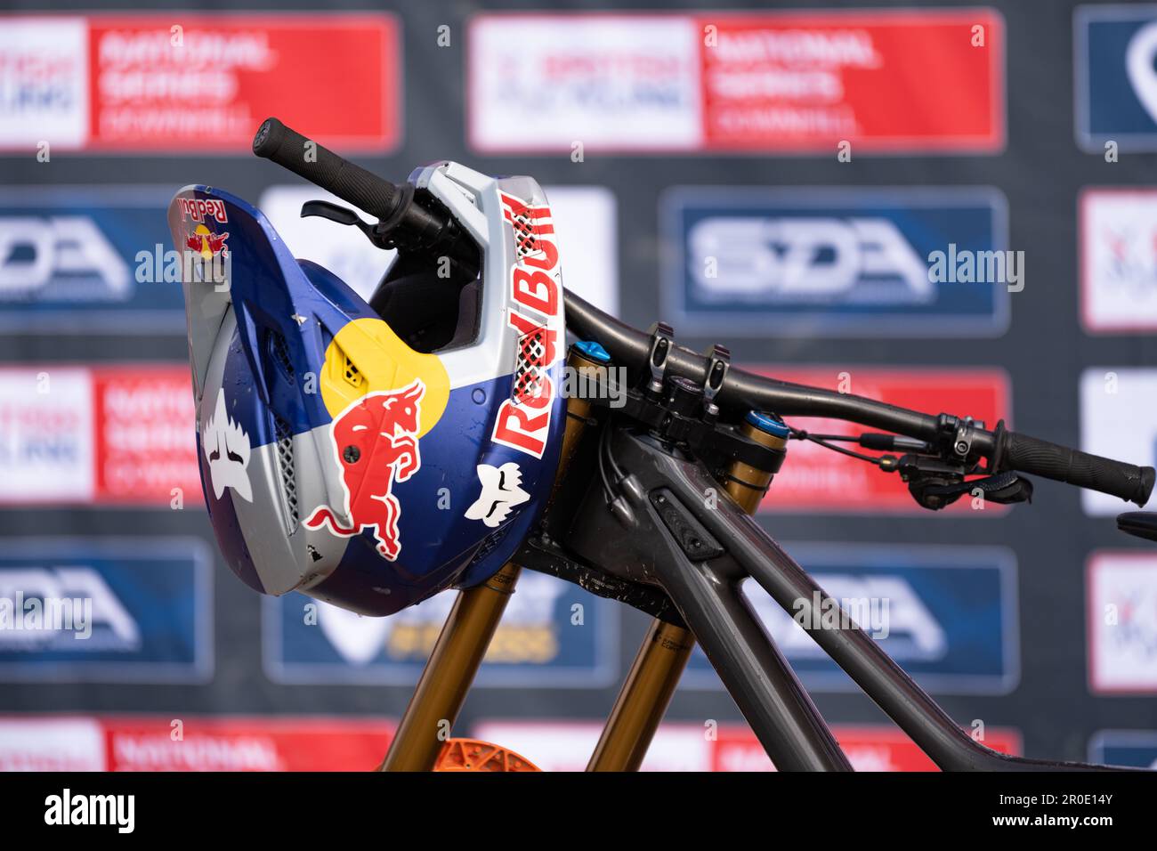 Red bull helmet hi-res stock photography and images - Alamy