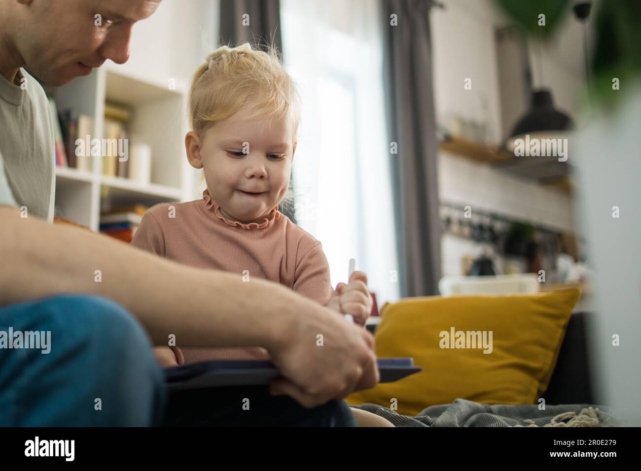 Deaf kid with hearing aid cochlear implant have fun with father - Hear ...