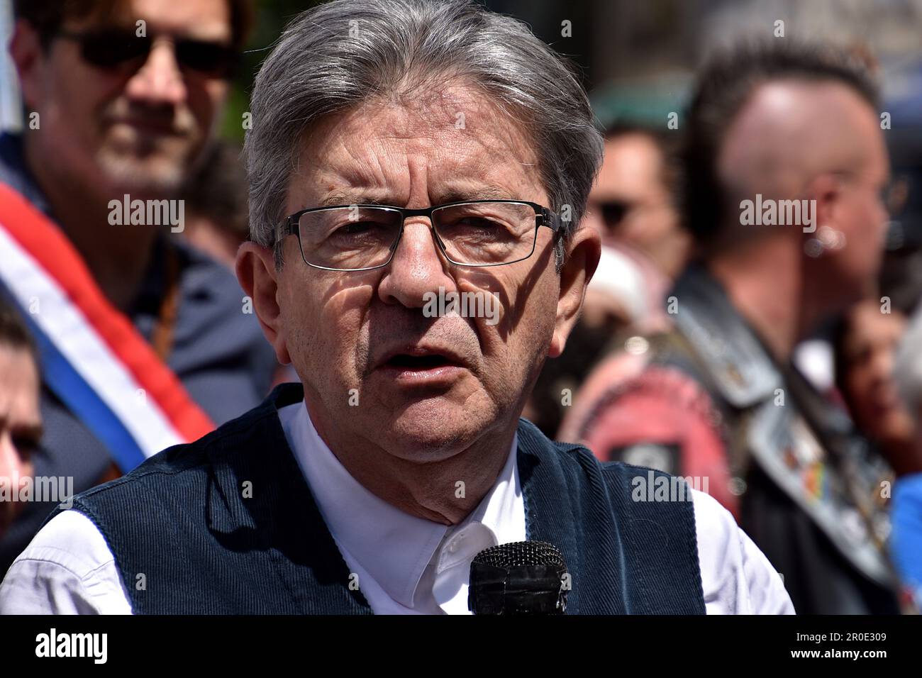 Marseille, France. 06th May, 2023. The leader of the far-left party La ...