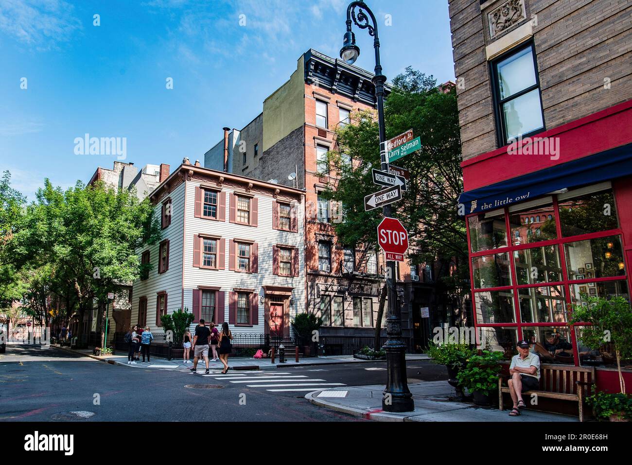 The corner of Bedford Street and Grove Street, Manhattan, New York City