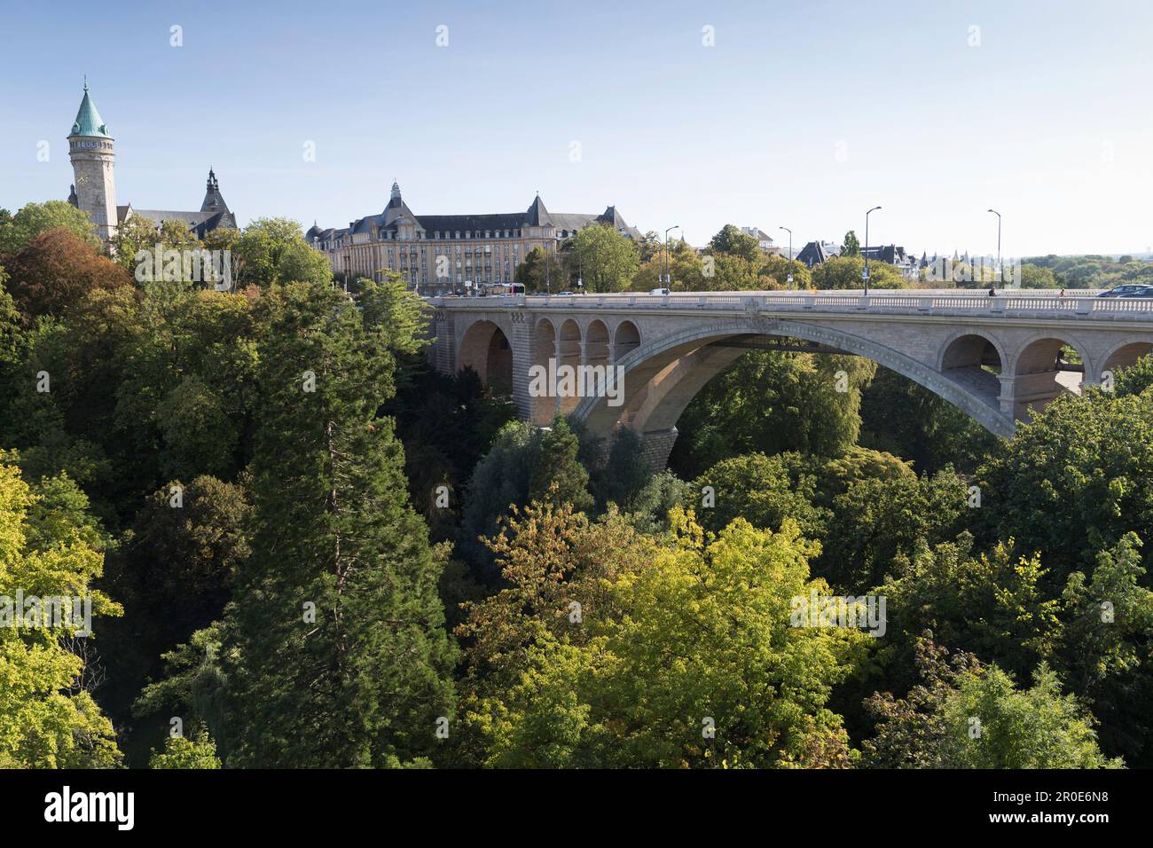 Adolphe Bridge over the Pétrusse, Luxembourg Stock Photo
