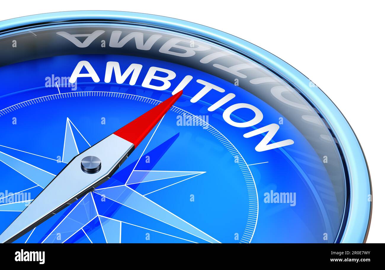 compass with a ambition icon Stock Photo