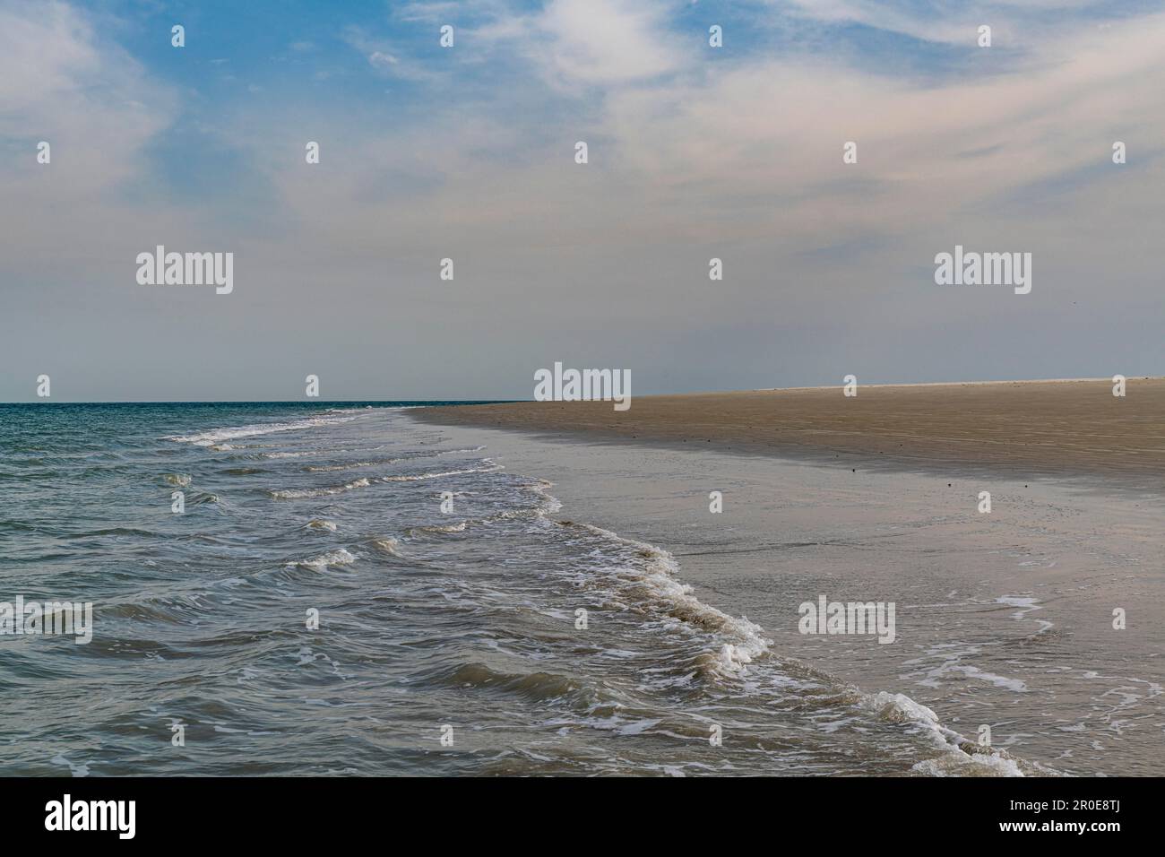 Long sandy beach, Marinho Joao Vieira e Poilao National Park, Bijagos ...