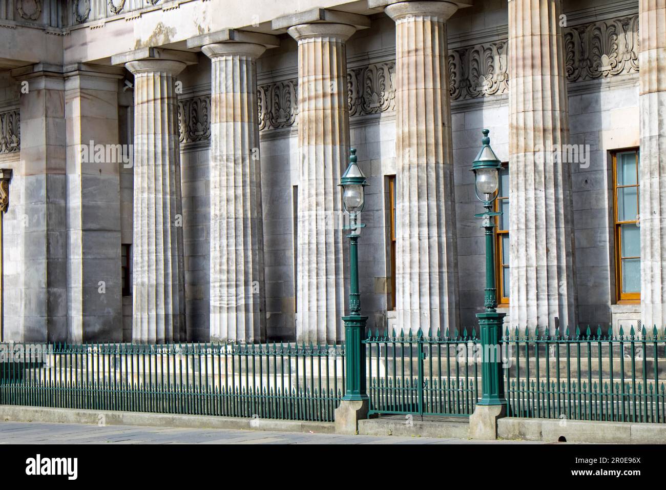 Columns of the National Gallery in Edinburgh, Scotland, Great Britain Stock Photo