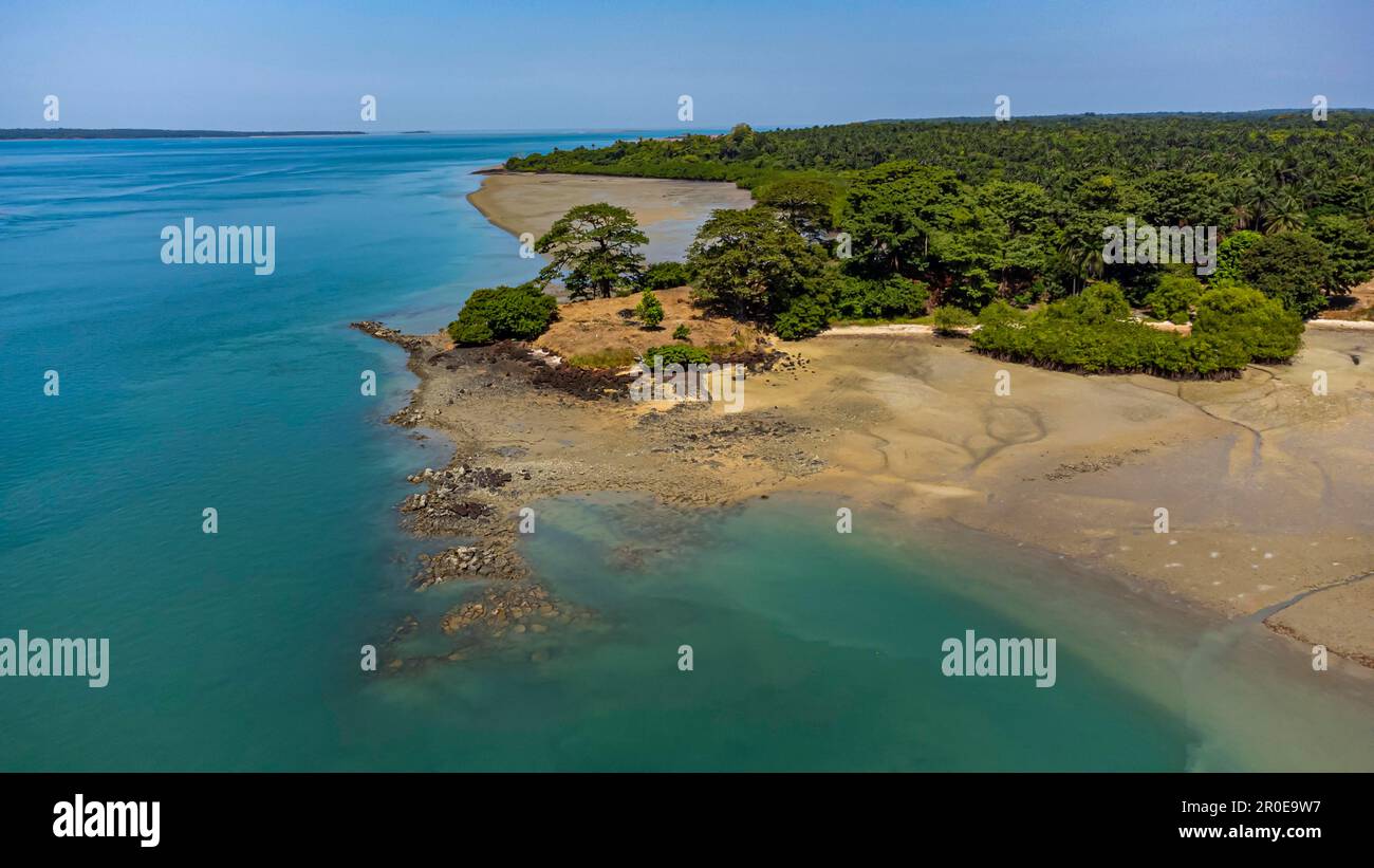 Aerial of Rubane island, Bijagos archipelago, Guinea Bissau Stock Photo -  Alamy