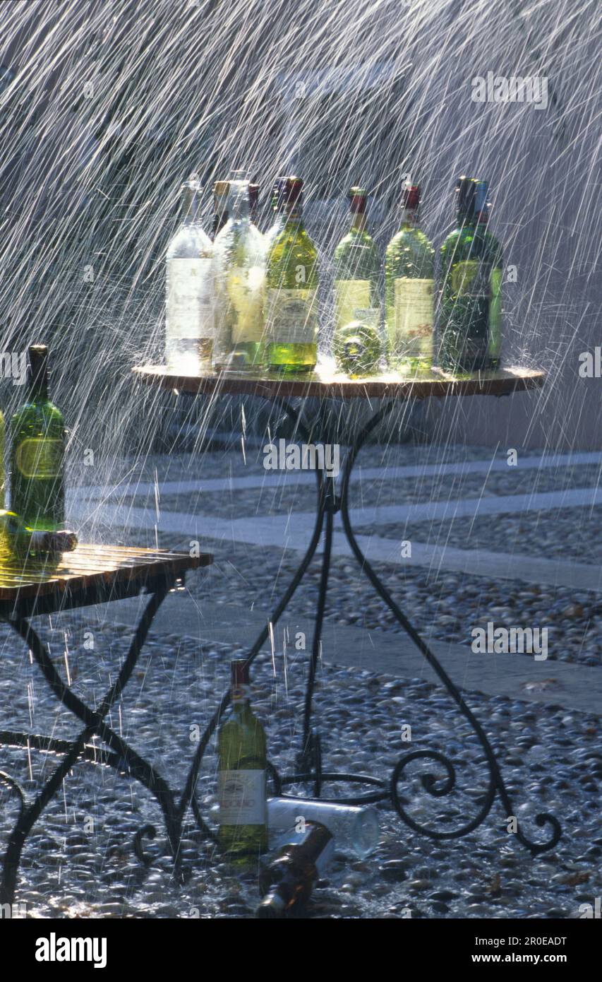 Wein und Regen Stock Photo