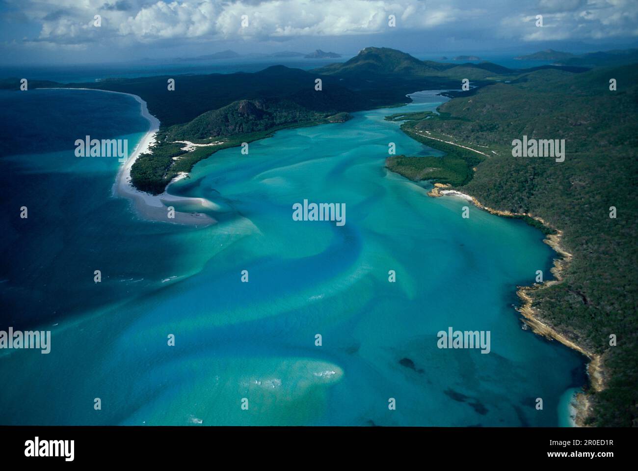 Hill Inlet, Whitehaven Beach, Whitsundays, Queensland Australien Stock ...