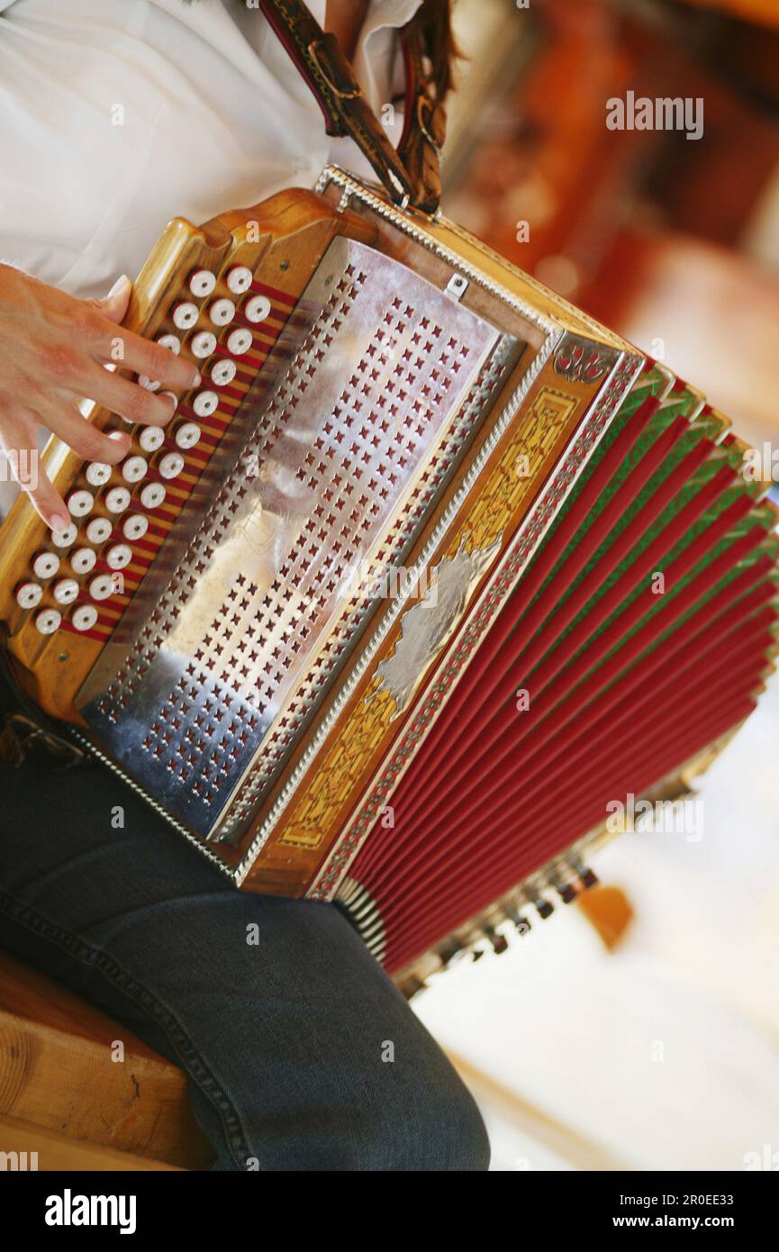 Traditional accordion player Traditional accordion player in