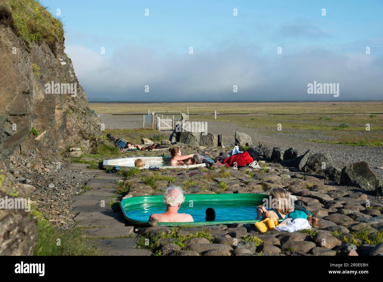 Hot Pots, Hoffell, Iceland Stock Photo Alamy
