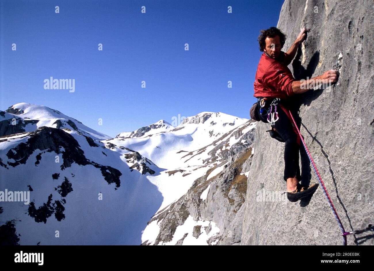 Stefan Kieninger climbing at Tauernkogel Mountain, Alpine climbing