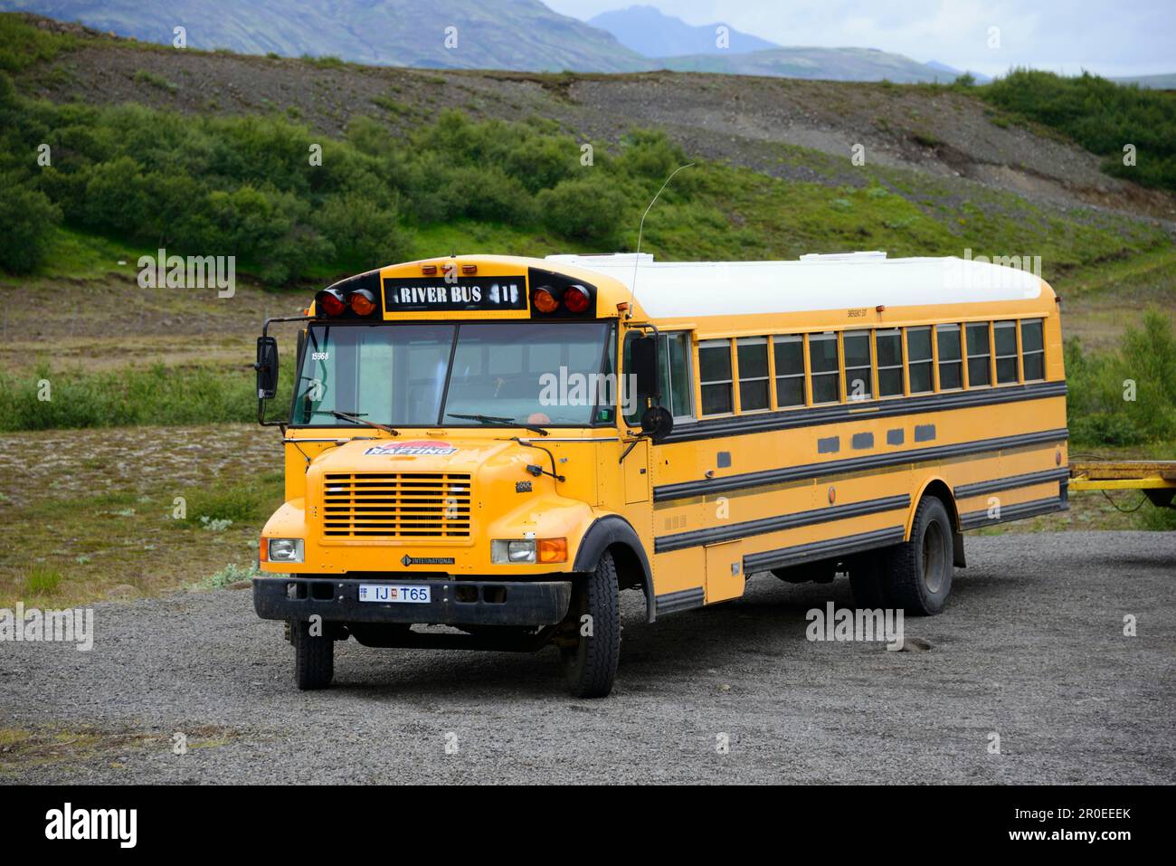 Bus, Iceland Stock Photo
