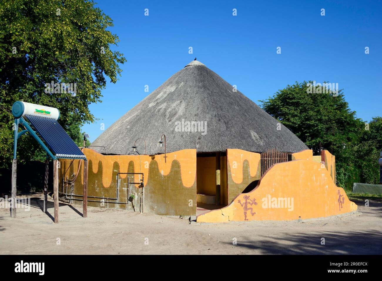 Sanitary facilities, campsite, Audi Camp, Maun, Botswana Stock Photo