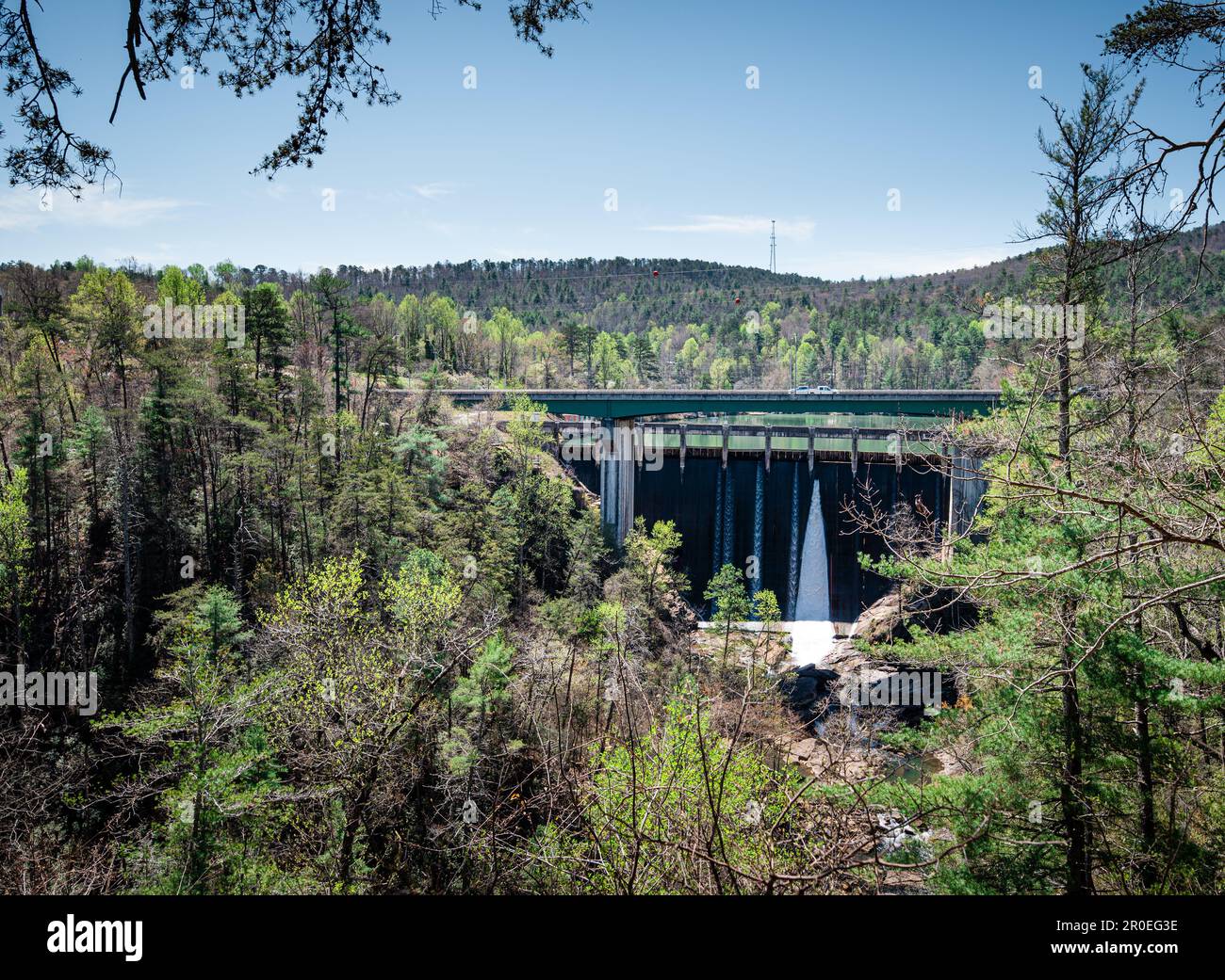 View of Tallulah Falls Dam Stock Photo - Alamy