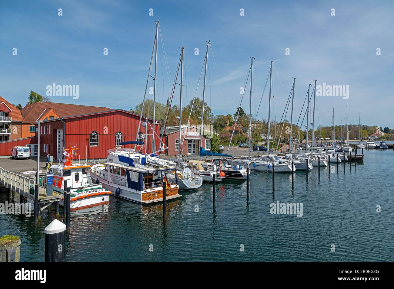 Boats, harbour, Eckernförde, Schleswig-Holstein, Germany Stock Photo ...