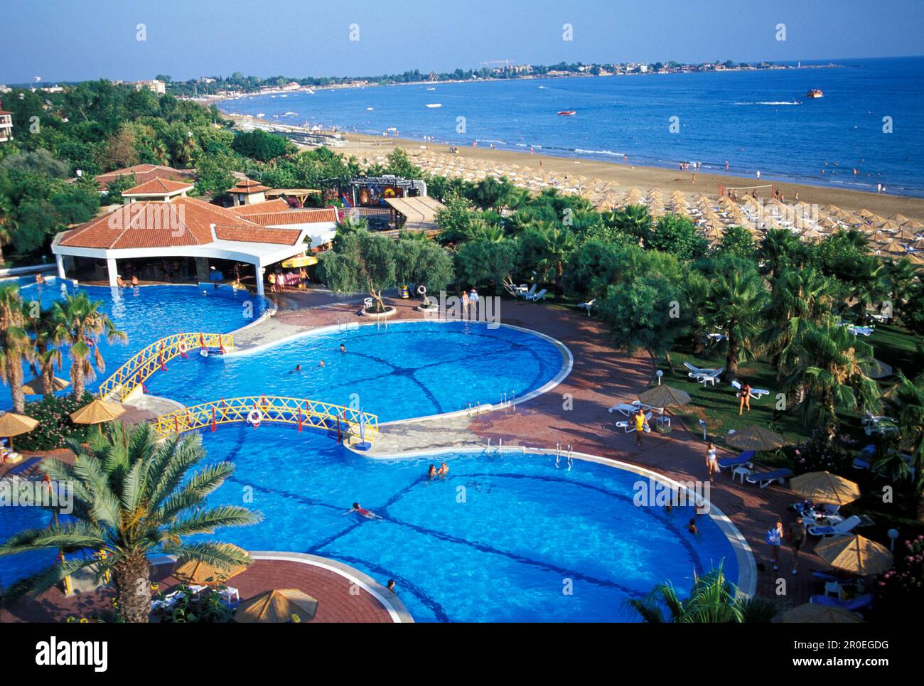 Pool, Hotel Defne Star, Beach, Side Turkish Riviera, Turkey Stock Photo