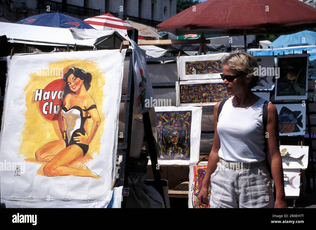 Artists Market, Tacon, Old Havana Cuba, Caribbean Stock Photo