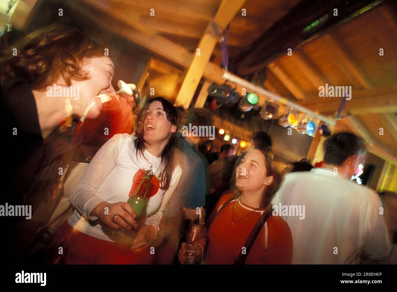 Bolgen Plaza Apres Ski, Davos, Graubuenden Switzerland Stock Photo