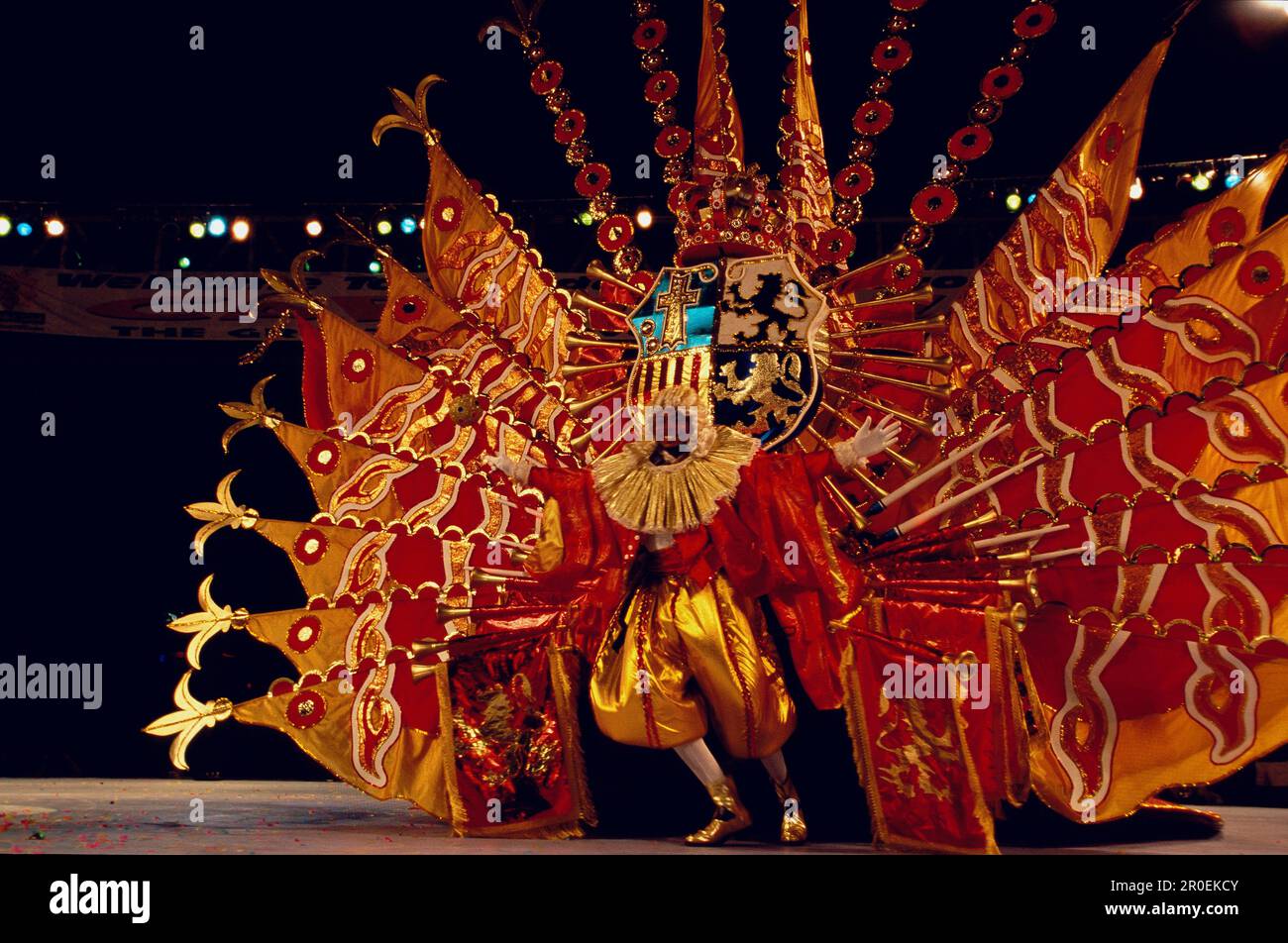 Kings and Queens Costume Parade, Dimanche Gras, Carnival Port of Spain, Trinidad Stock Photo