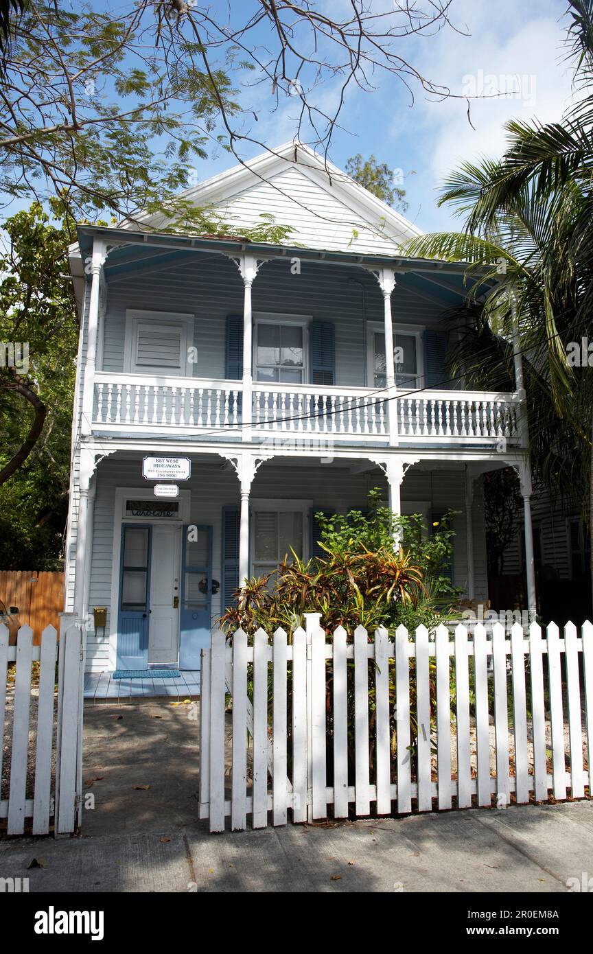 Typical conch wooden house, Key West, Florida Keys, Florida, USA Stock Photo Alamy