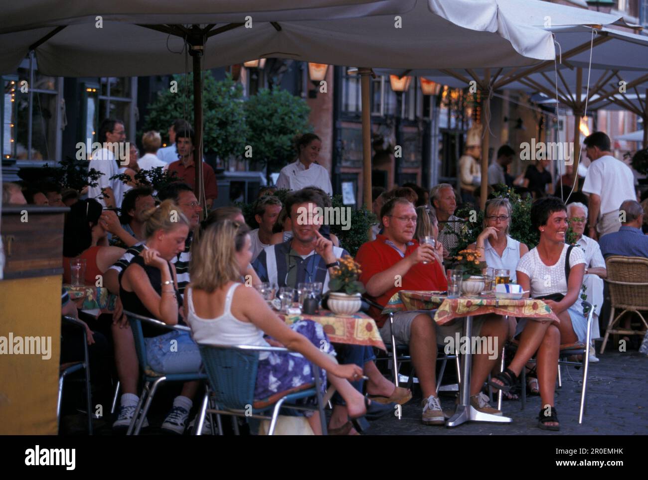 Strassencafe, Kopenhagen Daenemark Stock Photo