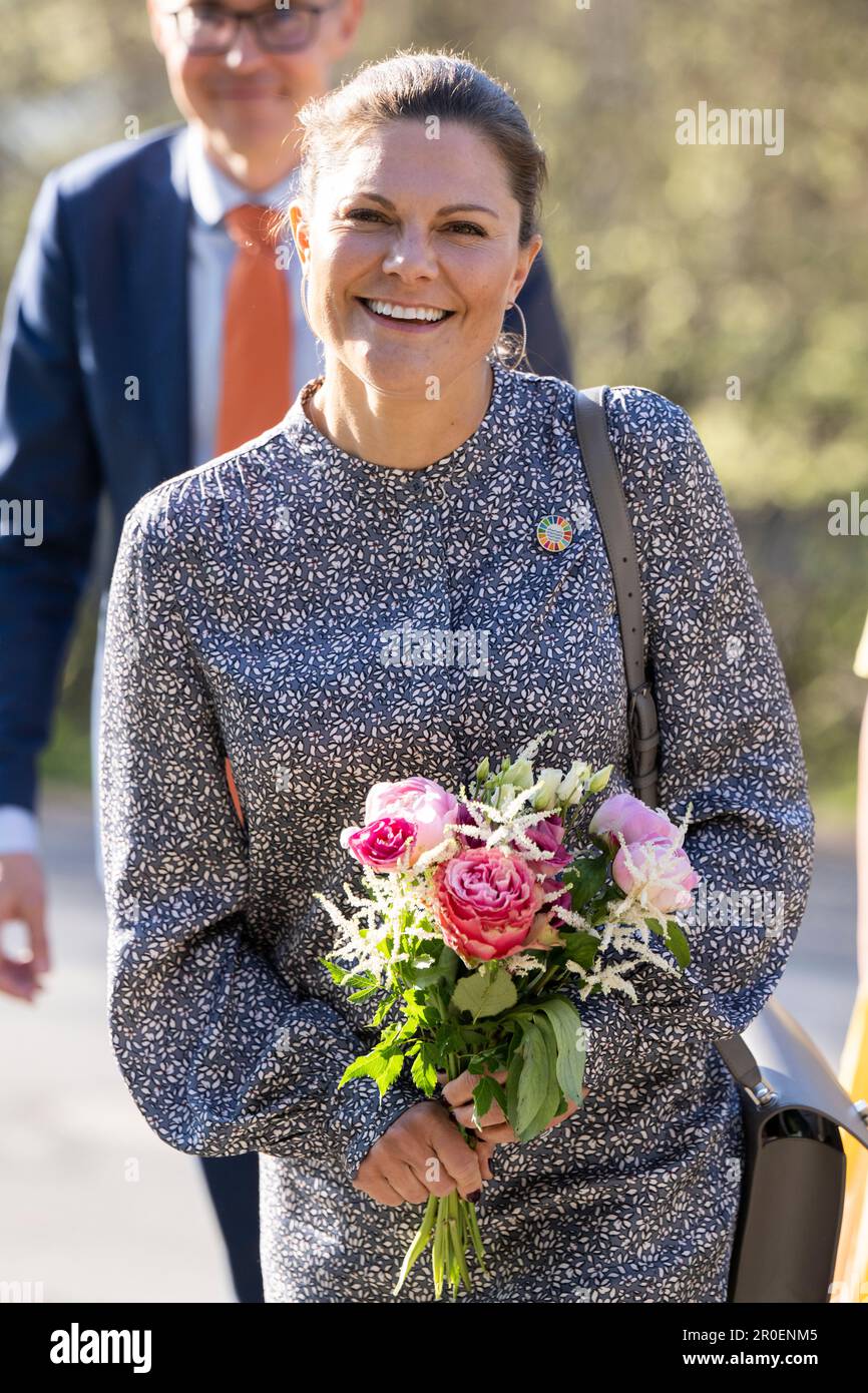 Swedens Crown Princess Victoria attends the Nordic Museum and the annual meeting of the Friends of Skansen at the Skånska gruvan on Djurgården in Stoc Stock Photo