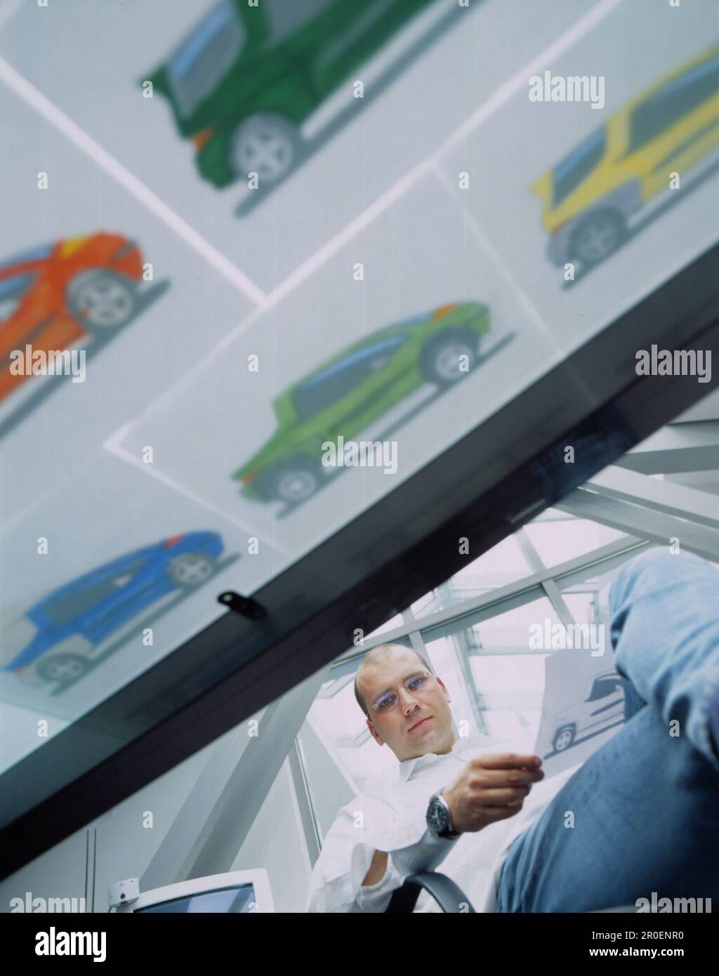 Portrait of car designer M. Merz in his office, Germany Stock Photo - Alamy