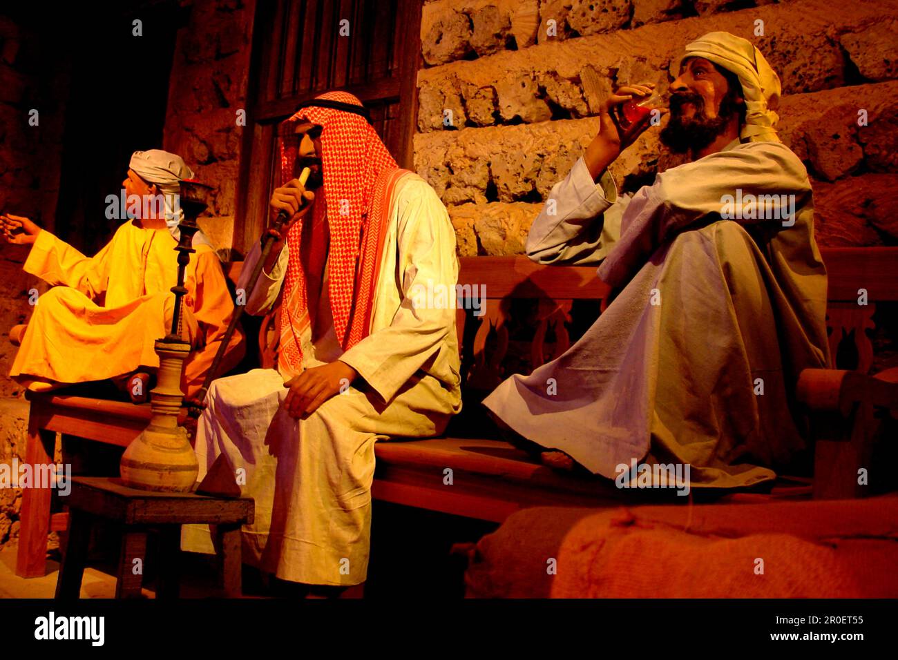 Arab figures at Dubai Museum, Dubai, UAE, United Arab Emirates, Middle