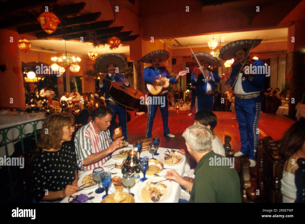 Mariachi-Musiker, El Mexicano, Cancun, Quintana Roo Halbinsel Yucatan, Mexiko Stock Photo