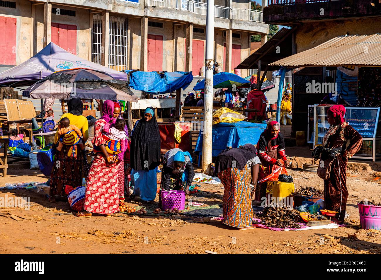 Market in Dalaba, Futa Djallon, Guinea Conakry Stock Photo Alamy