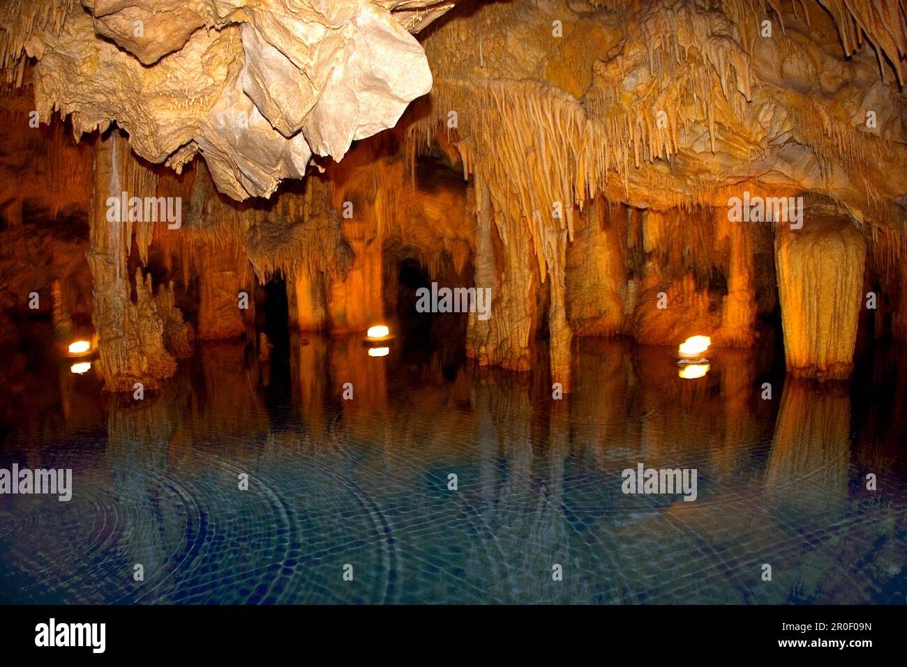 Dripstone caves of Dirou, Peloponnese, Greece Stock Photo