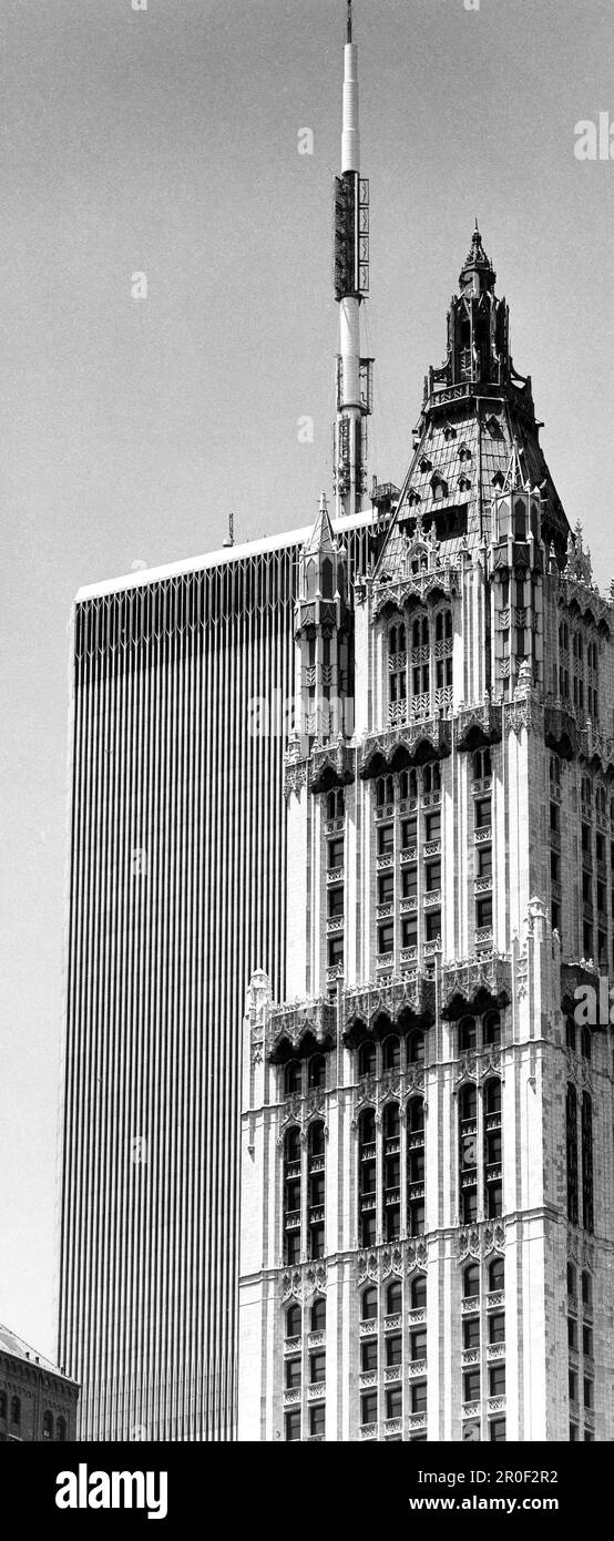 USA, New York, World Trade Center, Skyline, New York City, Woolworth Building, WTCEnglish: USA, WTC Stock Photo