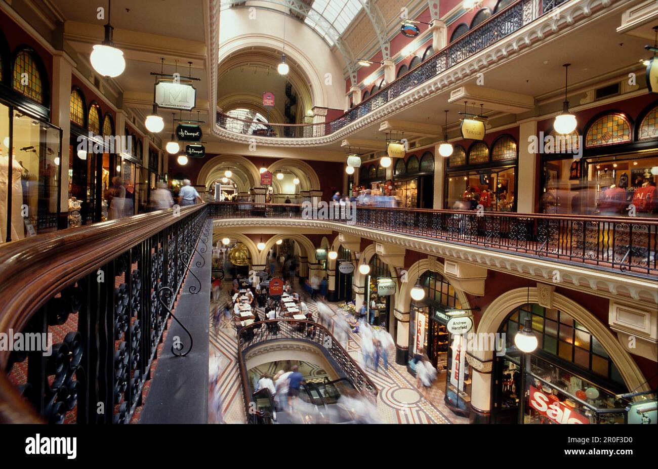 Queen Victoria Building, Street, Sydney NSW, Australien Stock