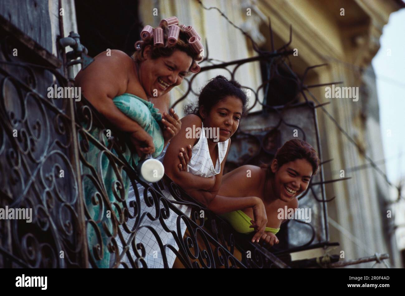 Balkon-Szene, Havanna Kuba Stock Photo