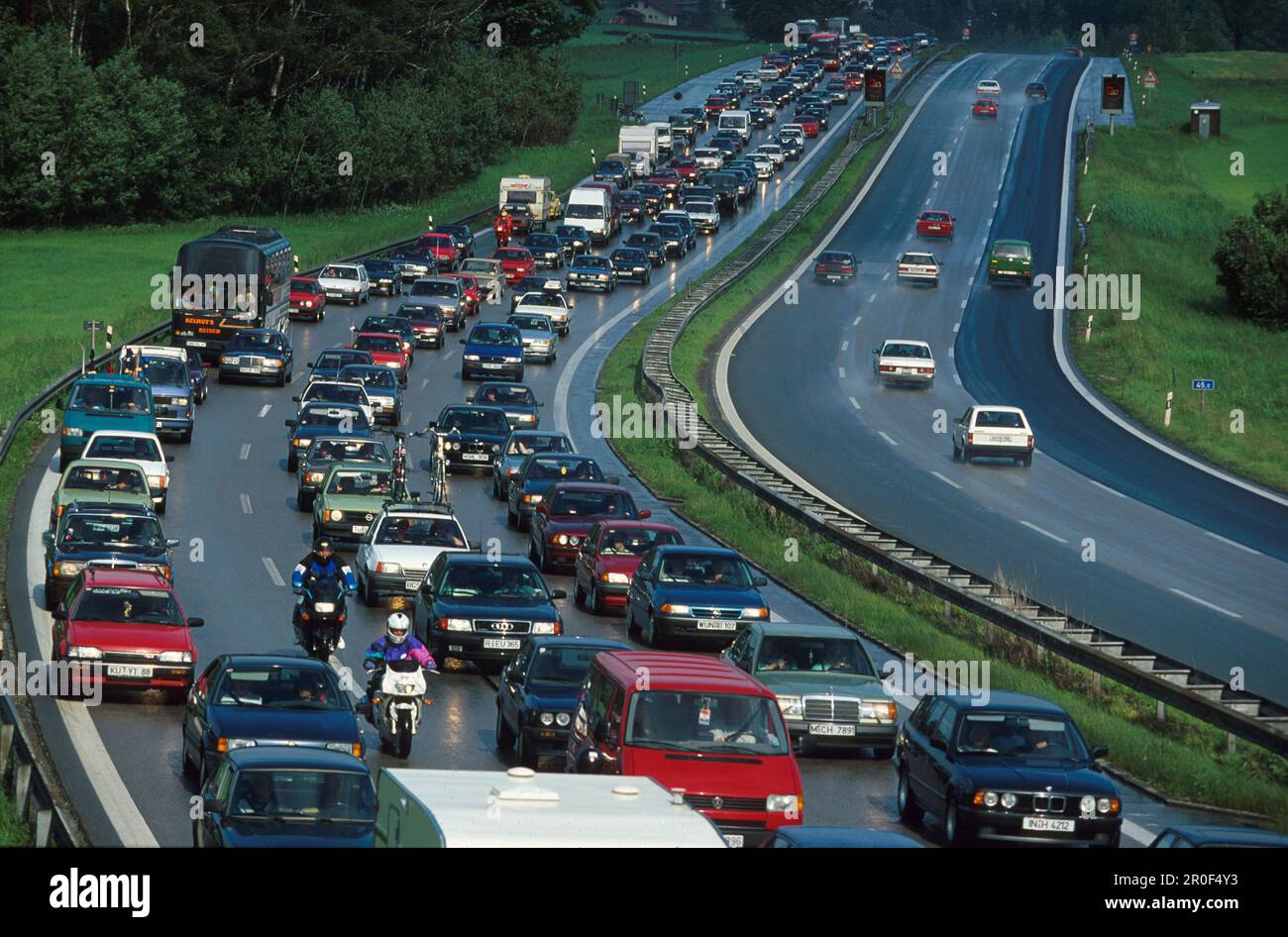 Stau auf der Autobahn, Stau auf der Autobahn Stock Photo