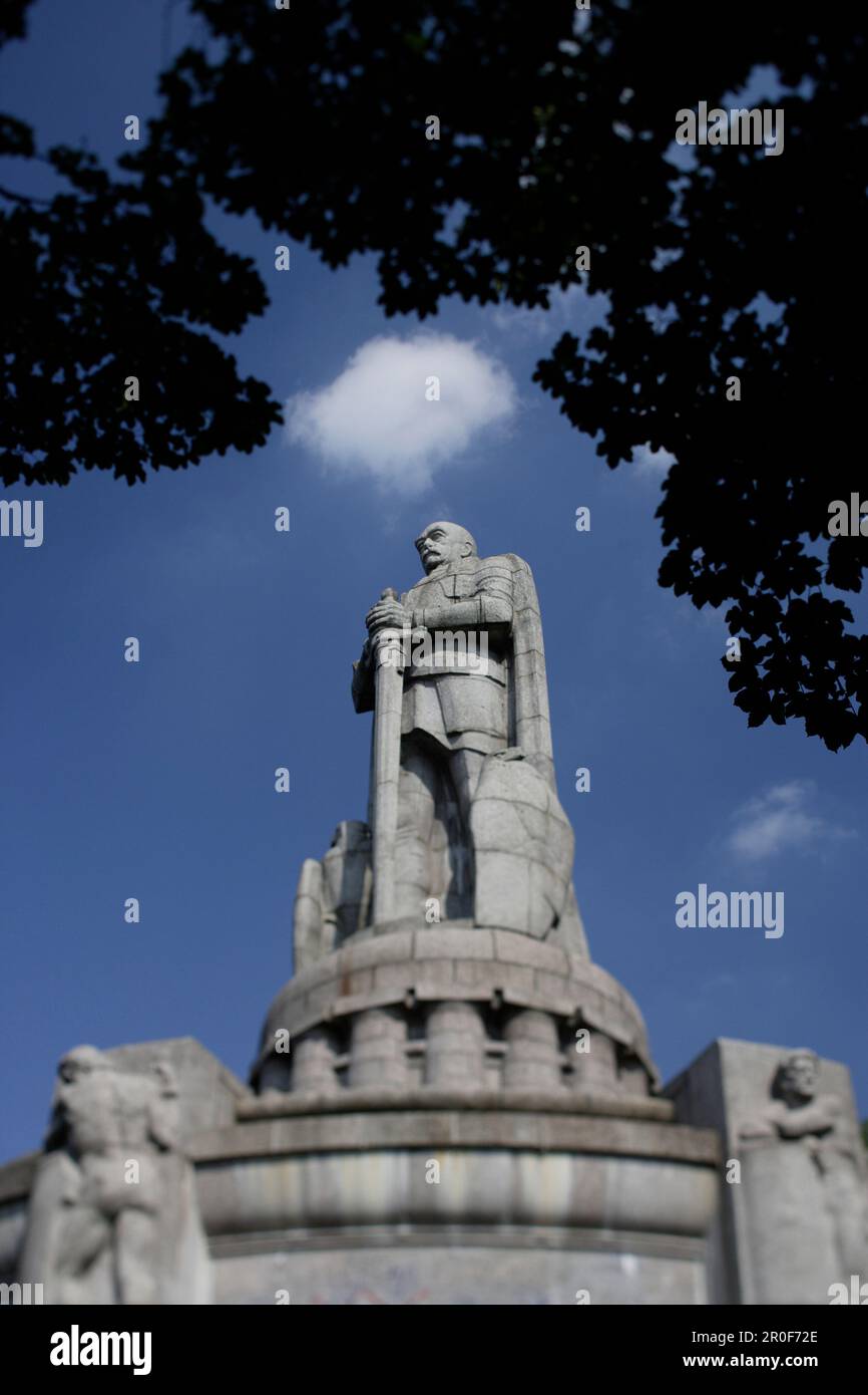 Bismarck Monument, honouring Count Otto von Bismarck 1815-98, , close to Landungsbruecken, Hamburg, Germany Stock Photo