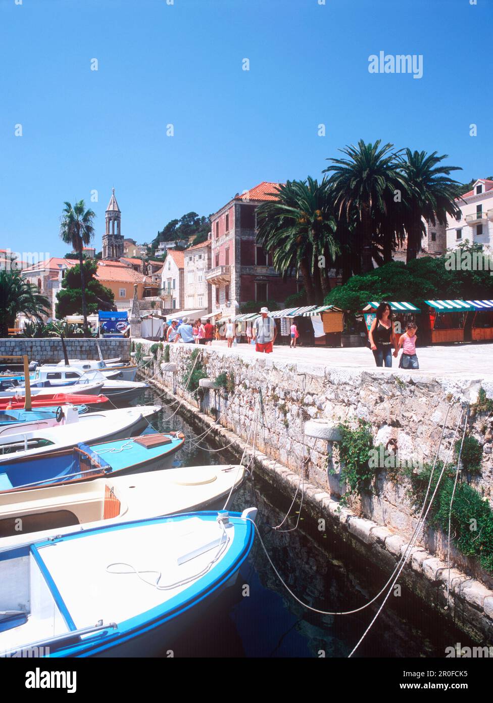 Boats in the harbor of Hvar, Hvar, Dalmatia, Croatia Stock Photo - Alamy